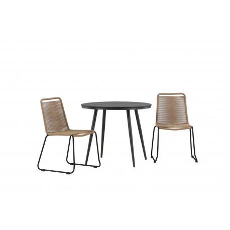 Break Rundt Loungesæt - Havemøbelsæt - Beige,Sort