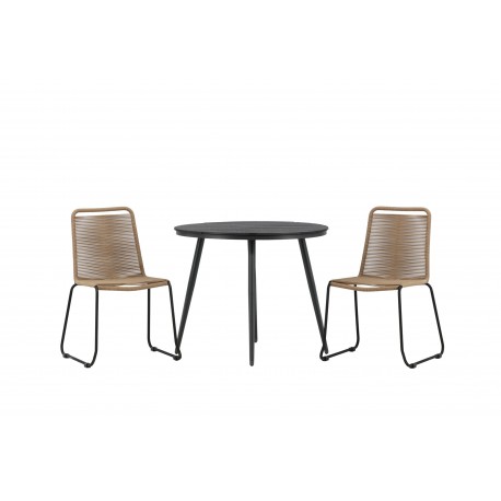 Break Rundt Loungesæt - Havemøbelsæt - Beige,Sort