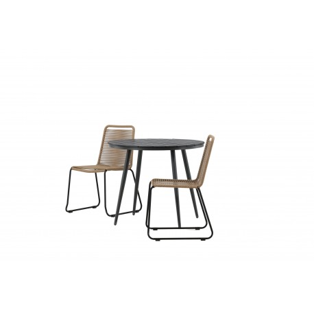 Break Rundt Loungesæt - Havemøbelsæt - Beige,Sort