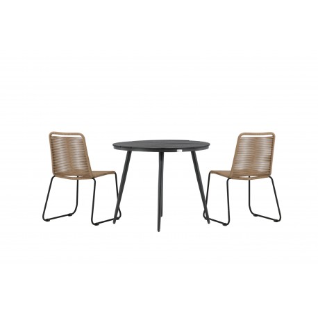 Break Rundt Loungesæt - Havemøbelsæt - Beige,Sort