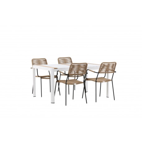 Togo t Spisebordssæt - Beige,Sort,Natur