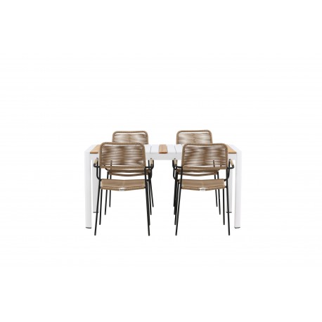 Togo t Spisebordssæt - Beige,Sort,Natur