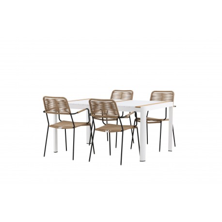 Togo t Spisebordssæt - Beige,Sort,Natur