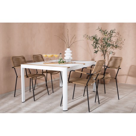 Togo t Spisebordssæt - Beige,Sort,Natur