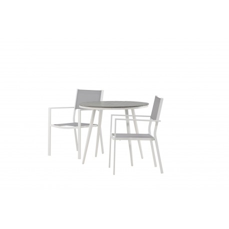 Break Rundt Loungesæt - Havemøbelsæt - Grå,Hvid