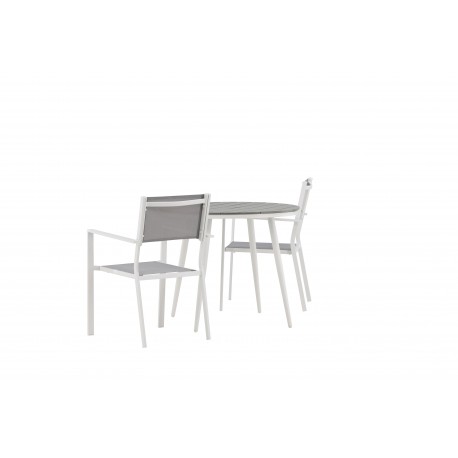 Break Rundt Loungesæt - Havemøbelsæt - Grå,Hvid