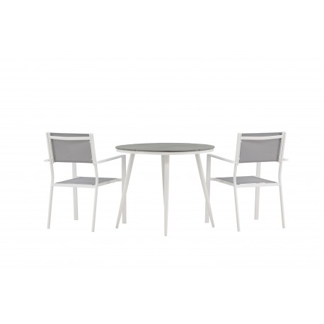 Break Rundt Loungesæt - Havemøbelsæt - Grå,Hvid