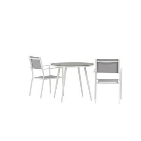 Break Rundt Loungesæt - Havemøbelsæt - Grå,Hvid