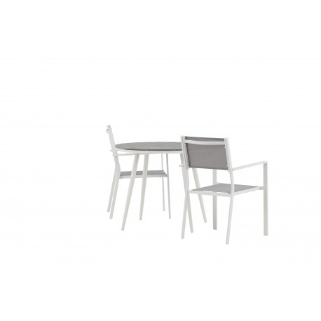 Break Rundt Loungesæt - Havemøbelsæt - Grå,Hvid