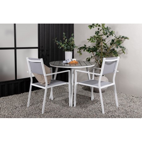 Break Rundt Loungesæt - Havemøbelsæt - Grå,Hvid