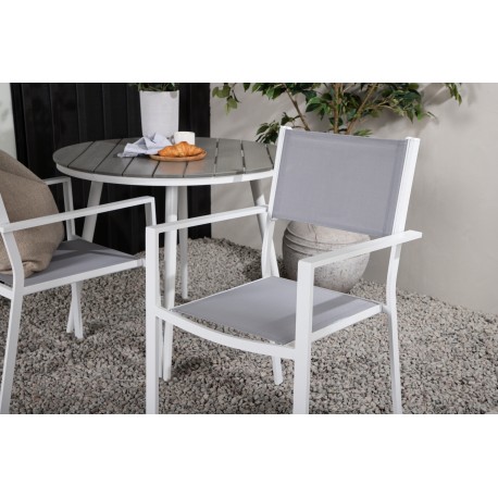 Break Rundt Loungesæt - Havemøbelsæt - Grå,Hvid