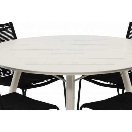 Lina Rund Loungesæt - Havemøbelsæt - Beige,Sort