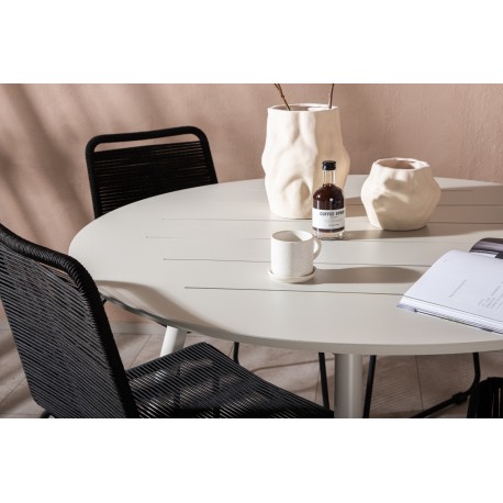 Lina Rund Loungesæt - Havemøbelsæt - Beige,Sort