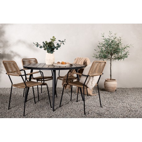 Break Rund Loungesæt - Havemøbelsæt - Sort,Latte