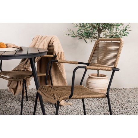 Break Rund Loungesæt - Havemøbelsæt - Sort,Latte