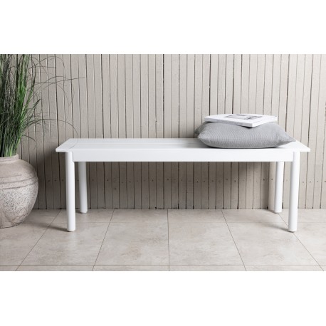 Modena havebænk 130x35cm - hvid