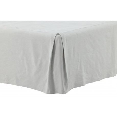 Kimmy Kappelagen 200x180cm Bomuld og Hør - Lysegrå