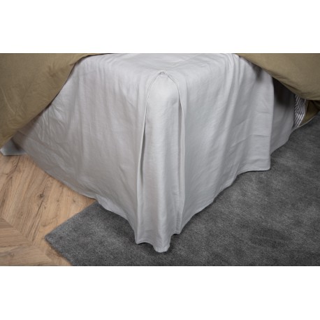 Kimmy Kappelagen 200x180cm Bomuld og Hør - Lysegrå