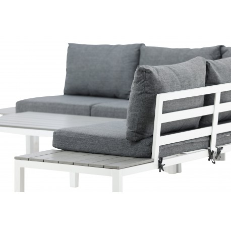 Odense Have Hjørnesofa Sæt - Grå,Hvid