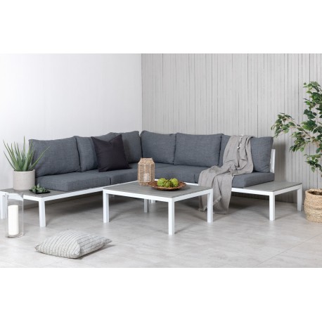 Odense Have Hjørnesofa Sæt - Grå,Hvid