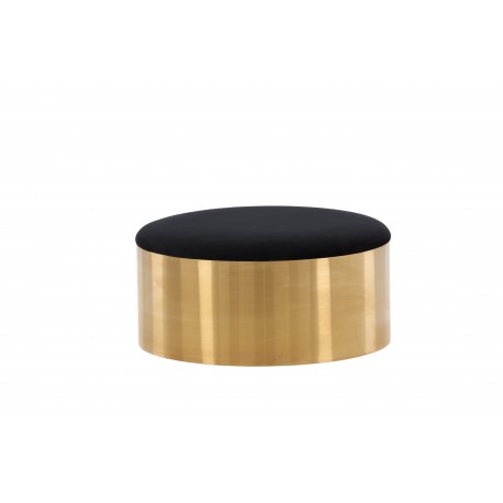 Puff Pouf - Sort og Messing