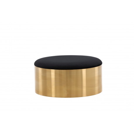 Puff Pouf - Sort og Messing