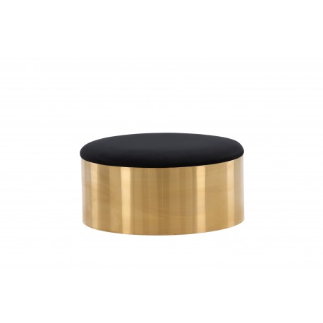 Puff Pouf - Sort og Messing