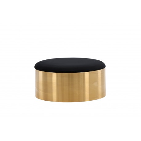 Puff Pouf - Sort og Messing