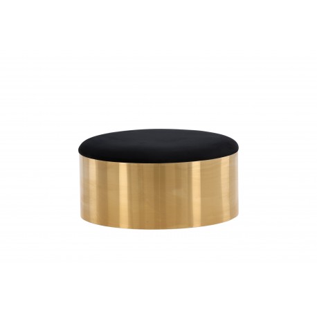 Puff Pouf - Sort og Messing