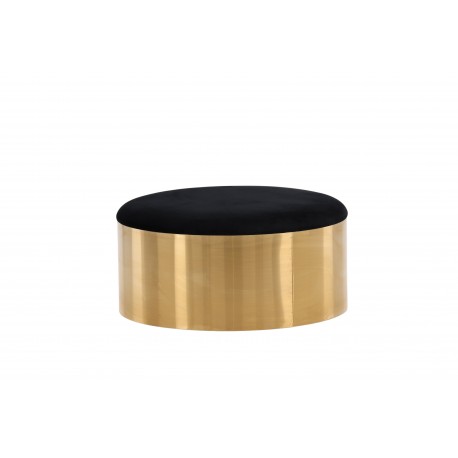 Puff Pouf - Sort og Messing