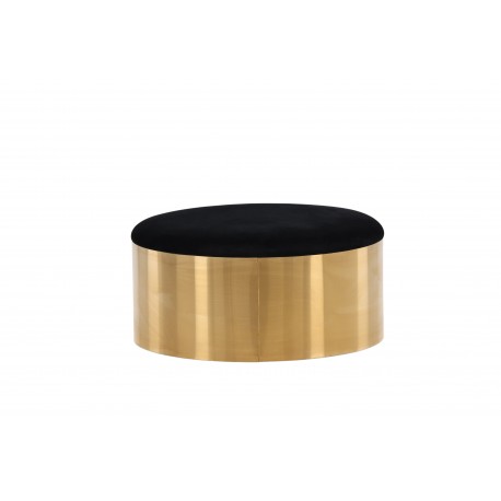 Puff Pouf - Sort og Messing