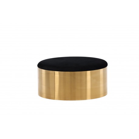 Puff Pouf - Sort og Messing