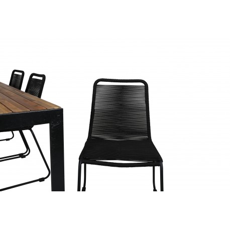 Bois t Loungesæt - Havemøbelsæt - Sort,Natur