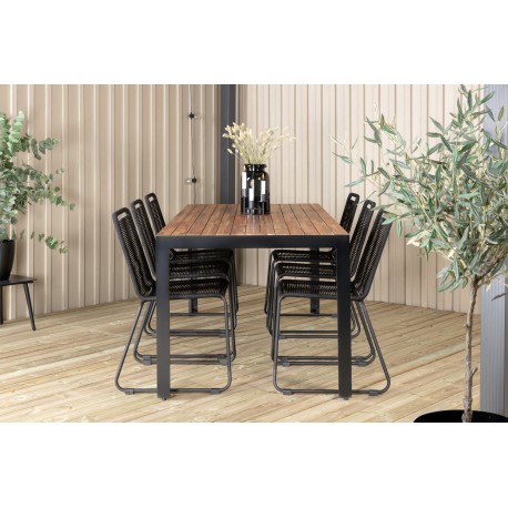 Bois t Loungesæt - Havemøbelsæt - Sort,Natur