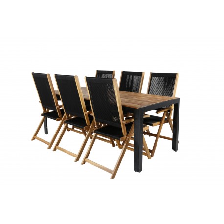 Bois Loungesæt - Havemøbelsæt - Sort,Natur