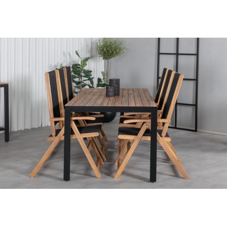 Bois Loungesæt - Havemøbelsæt - Sort,Natur