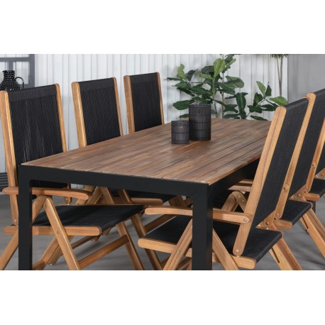 Bois Loungesæt - Havemøbelsæt - Sort,Natur