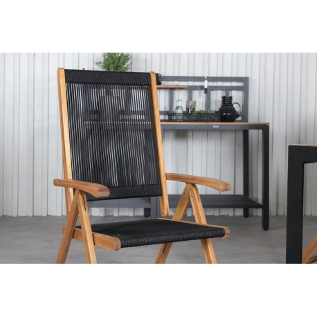 Bois Loungesæt - Havemøbelsæt - Sort,Natur