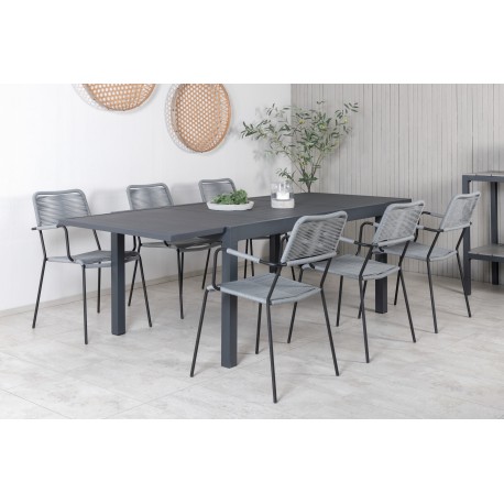 Marbella t Loungesæt - Havemøbelsæt - Sort,Grå