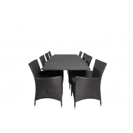 Marbella t Loungesæt - Havemøbelsæt - Sort