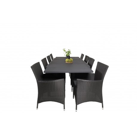 Marbella t Loungesæt - Havemøbelsæt - Sort