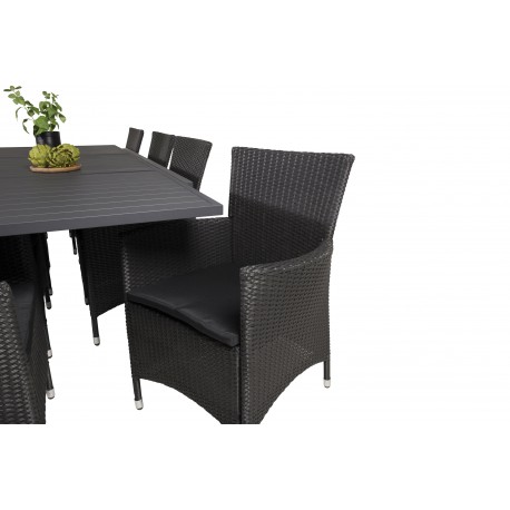 Marbella t Loungesæt - Havemøbelsæt - Sort