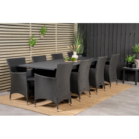 Marbella t Loungesæt - Havemøbelsæt - Sort