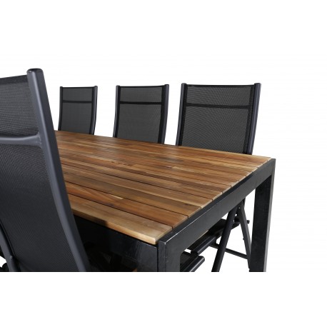 Bois Loungesæt - Havemøbelsæt - Sort,Natur