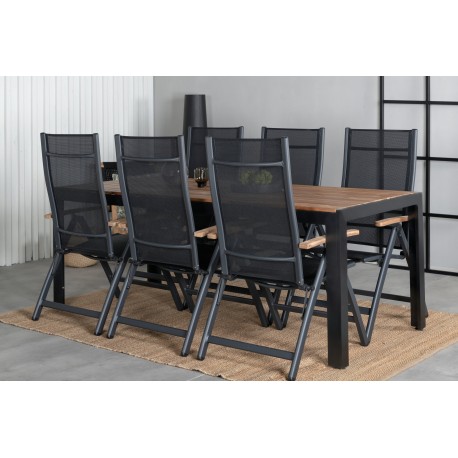 Bois Loungesæt - Havemøbelsæt - Sort,Natur