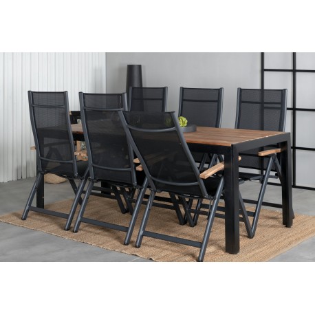 Bois Loungesæt - Havemøbelsæt - Sort,Natur