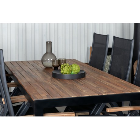 Bois Loungesæt - Havemøbelsæt - Sort,Natur