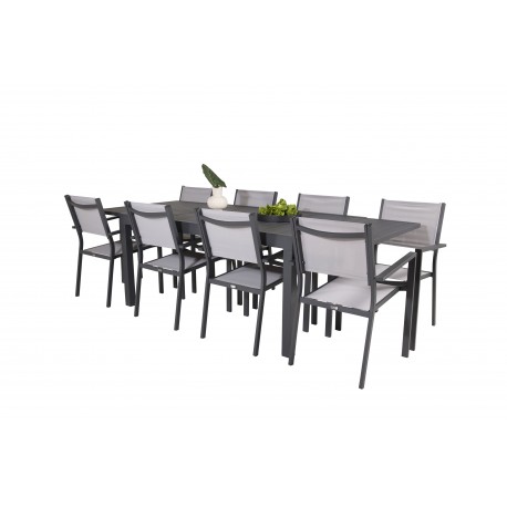 Marbella Loungesæt - Havemøbelsæt - Sort,Grå