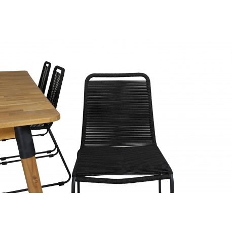 Julian t Loungesæt - Havemøbelsæt - Sort,Natur