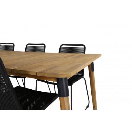 Julian t Loungesæt - Havemøbelsæt - Sort,Natur